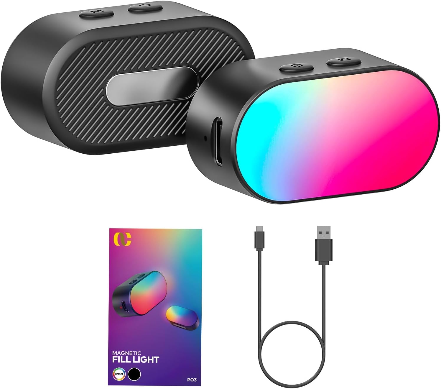 Photography Darkroom - AOCHUAN Mini RGB Magnetisches Fülllicht 3-Stopp-Helligkeit
