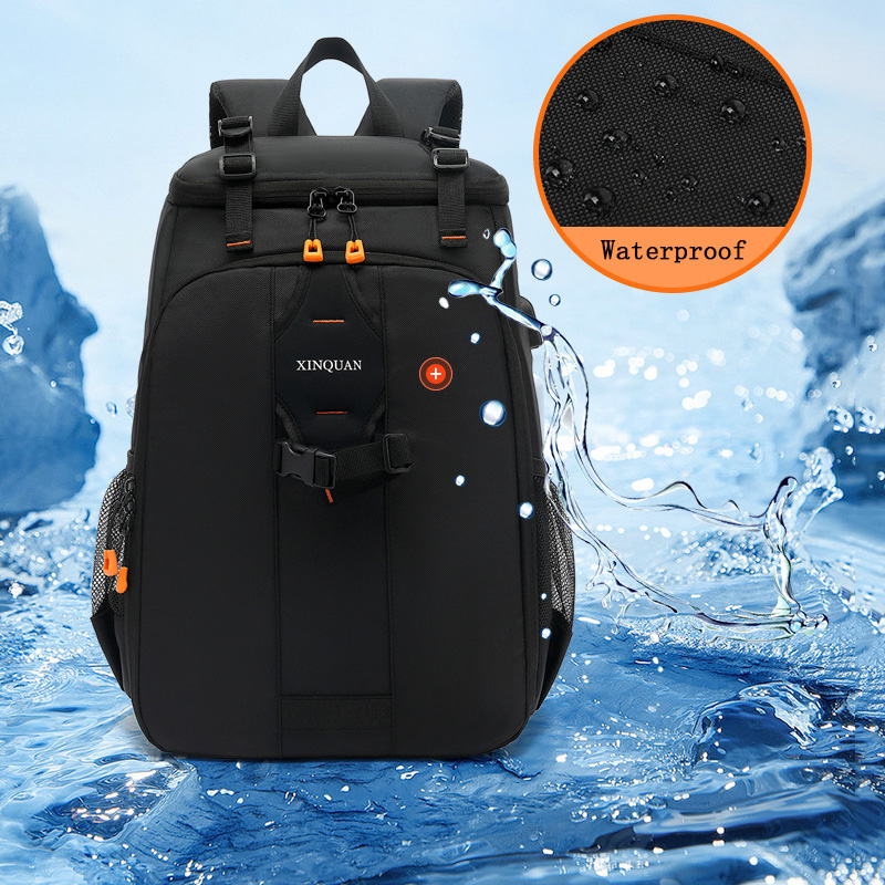 Photography Videography - Wasserdichter Reiserucksack, Videostativ-DSLR-Tasche, große Kapazität, Fotografie-Kamera-Umhängetasche