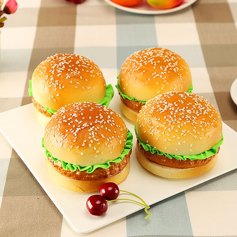Photography Of Food - Künstliche Hamburger gefälschte Brot Lebensmittel Modell