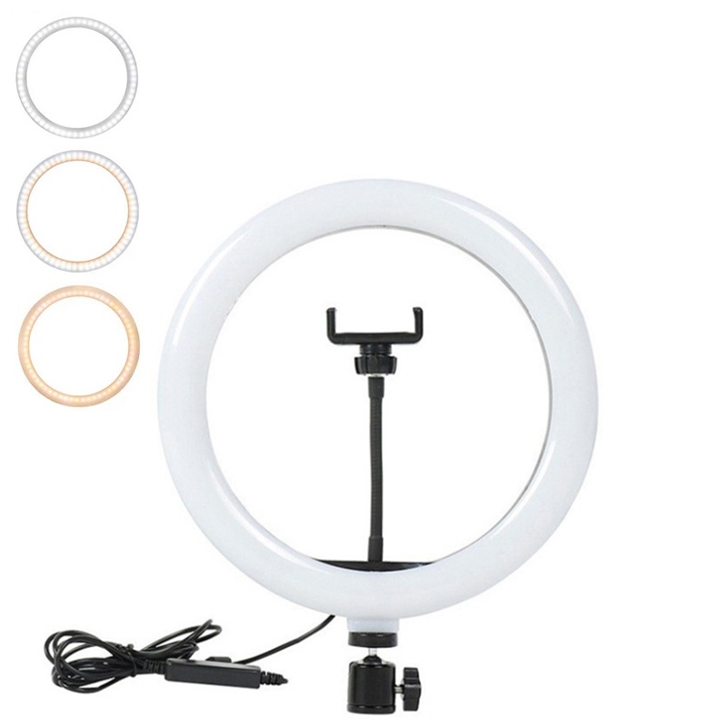 Photography Darkroom - Videoleuchte 16/26/33cm Selfie-Ring-LED-Licht, dimmbar, runde Ringlichtlampe