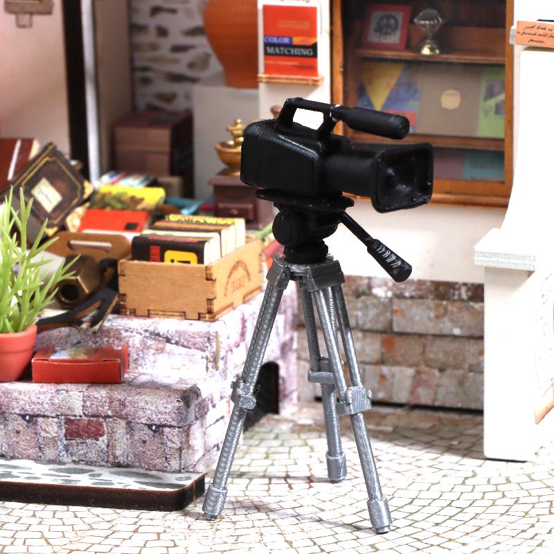 Photography Videography - Mini-Videokamera-Stativ Modell im Maßstab 1:12 Puppenhaus