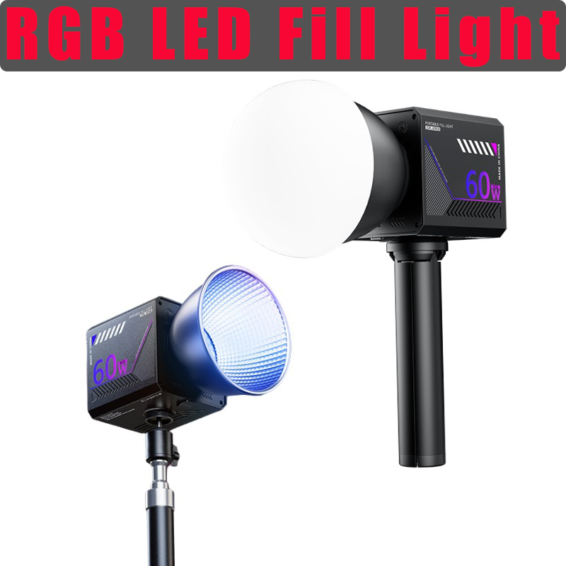 Photography Darkroom - 60W RGB Videoleuchte Tragbares LED-Fotostudio-Licht mit