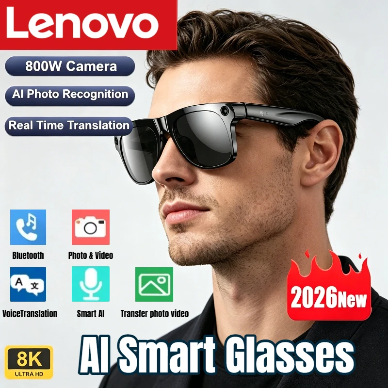 Photography Japanese - Lenovo KI-Smart-Brille 8K HD Photochromatische Multifunktions-Bluetooth-Anrufbrille