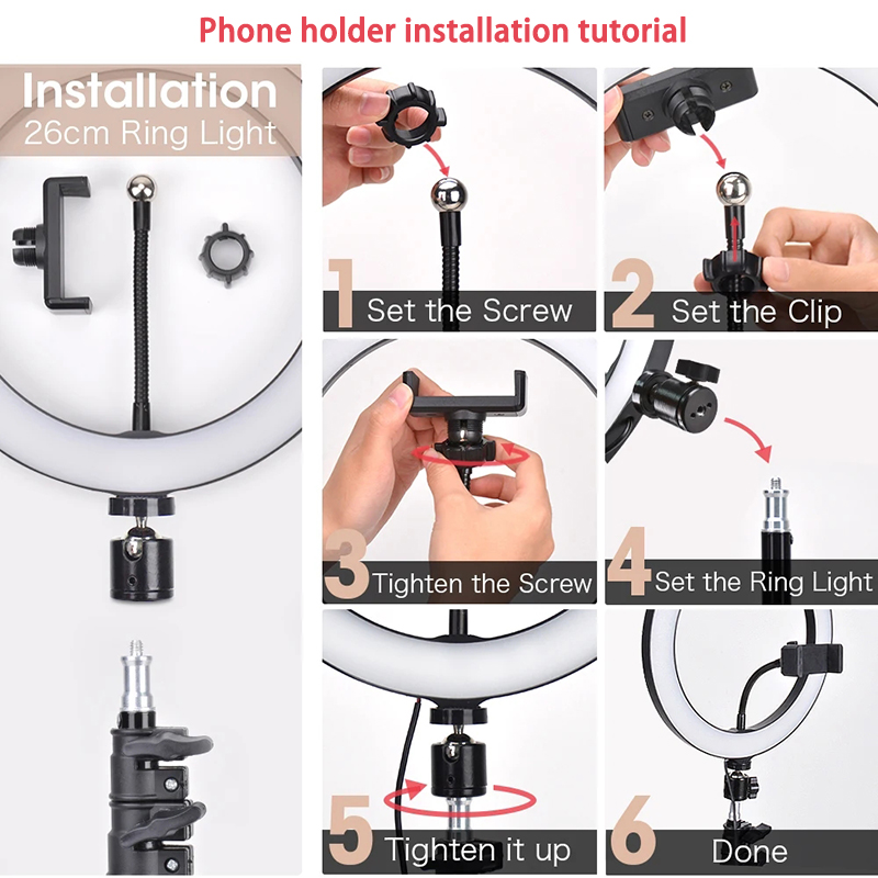 Videoleuchte 16/26/33cm Selfie – Photography Darkroom Bewertung und Preis