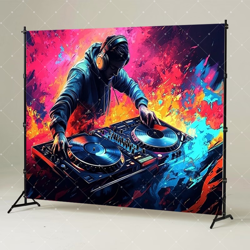 Hip-Hop-Musik, DJ-Party-Dekora – Photography Darkroom Bewertung und Preis